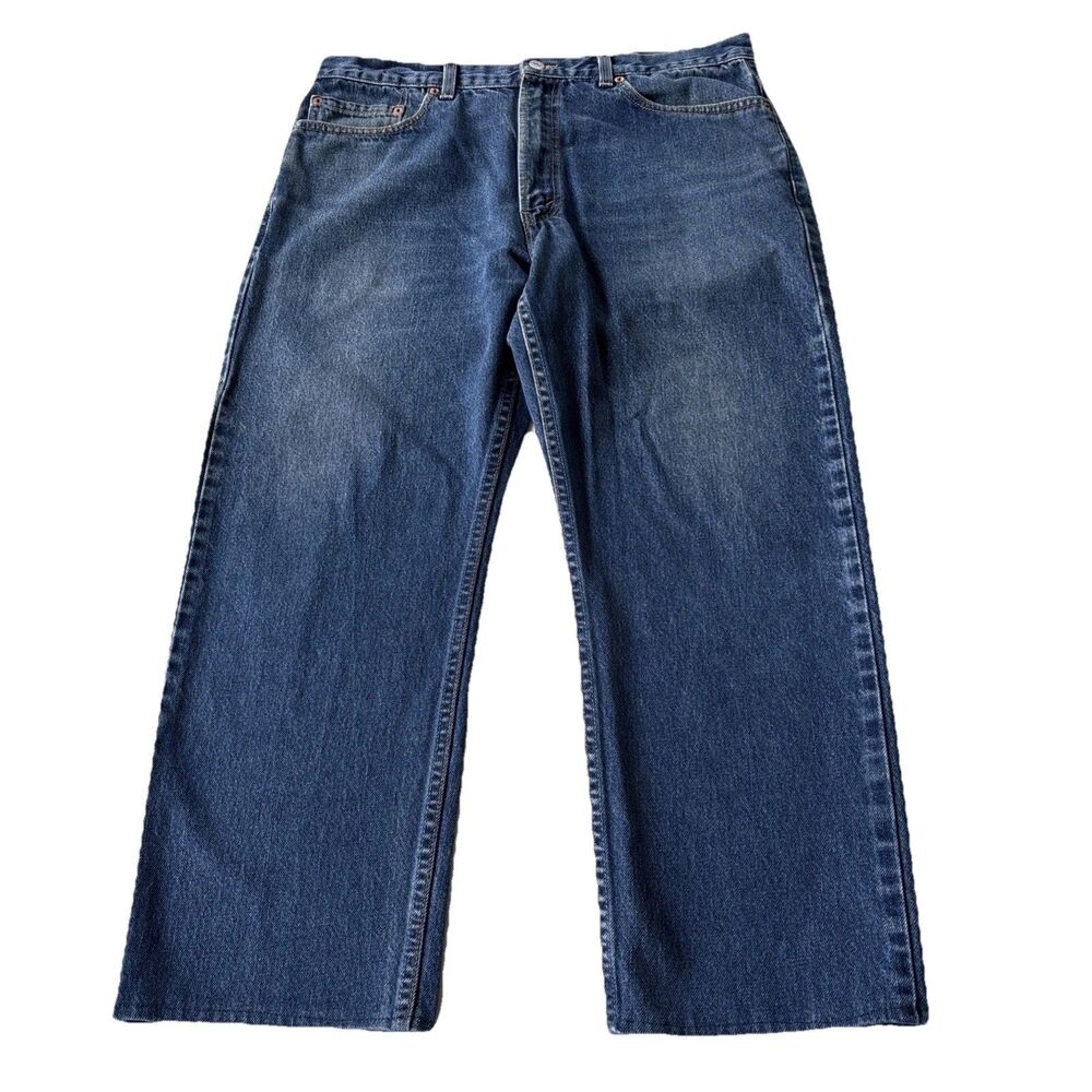 Levi’s 505 38x30 Vintage Jeans Regular Fit Straight Leg Blue Denim Altered-Short